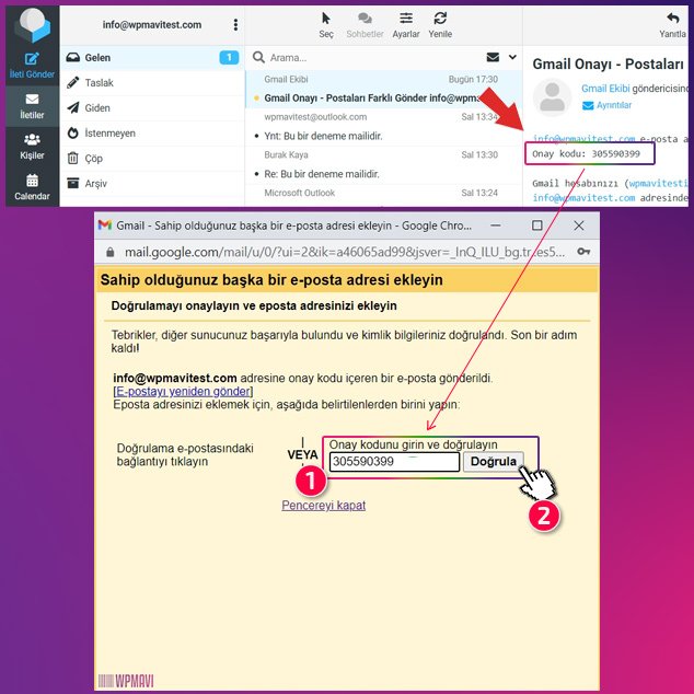 gmail profesyonel e posta hesabı ekleme sonrası doğrulama kodu