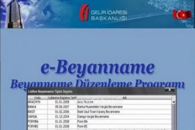 E-beyanname açılmıyor