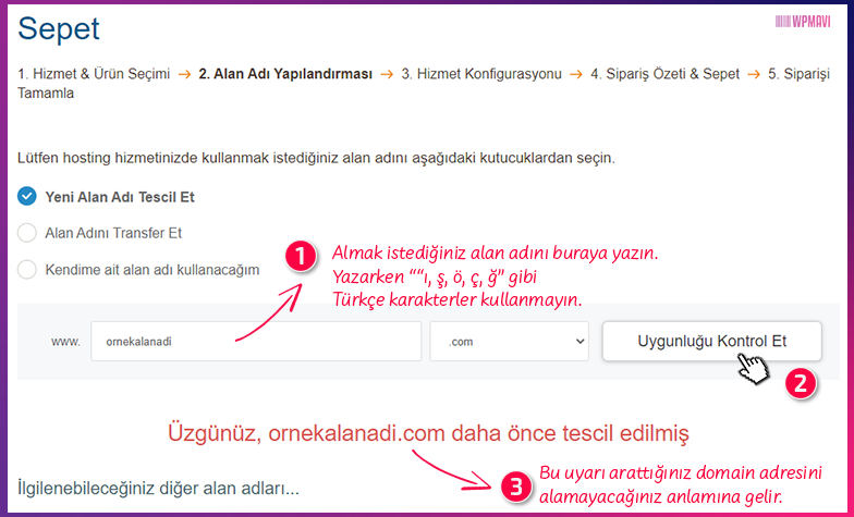 WordPress Kurma - Alan Adı Belirleme