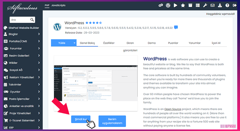 WordPress Kur - cPanel WordPress Kurulumu