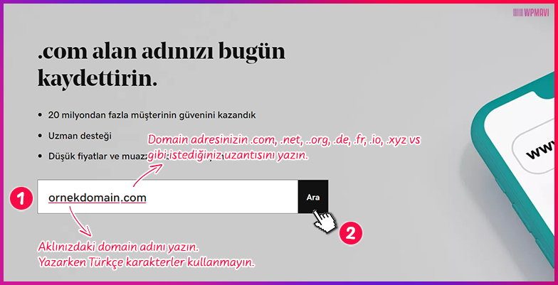 Domain Satın Alma - Alan Adı Kontrolü